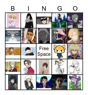 Favorite Character Bingo Card