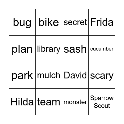 Hilda Bingo Card