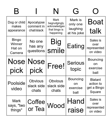 Verato Town Hall Bingo: Sn1 Ep8 Bingo Card
