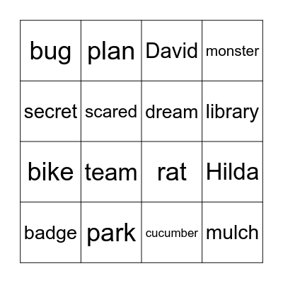 Hilda Bingo Card