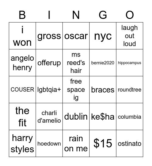 i am lost Bingo Card