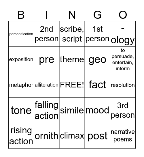 Bingo Card