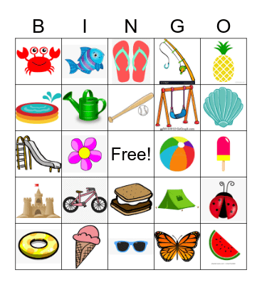 SUMMER BINGO Card