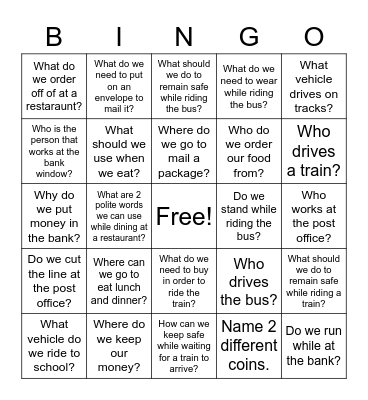 In The Community Bingo Card