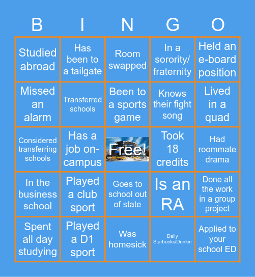 BINGO: MSG SA Edition Bingo Card