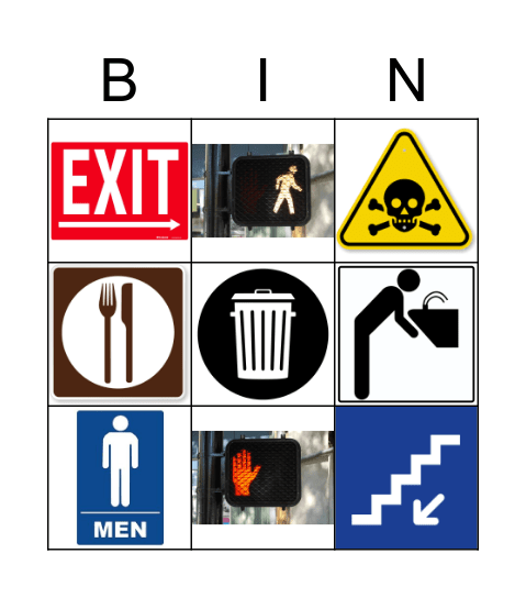 Community Signs Bingo Card