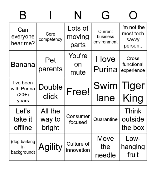 Dime Time V Bingo Card
