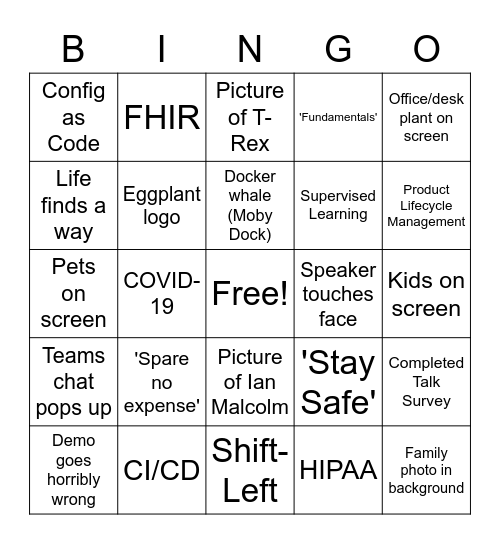 Devcon Bingo Card