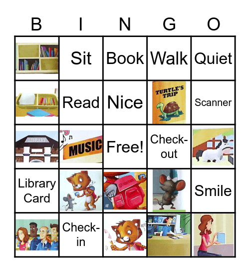 Chester Visits the Library Bingo Card