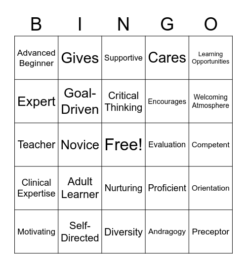 PRECEPTORSHIP Bingo Card