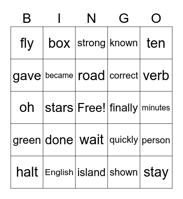 Andrew's Bingo Card, 7/21/20 Bingo Card