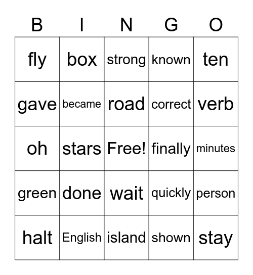 Andrew's Bingo Card, 7/21/20 Bingo Card