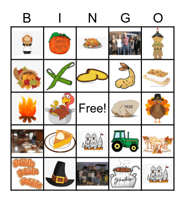 Thanksgiving Bingo Card