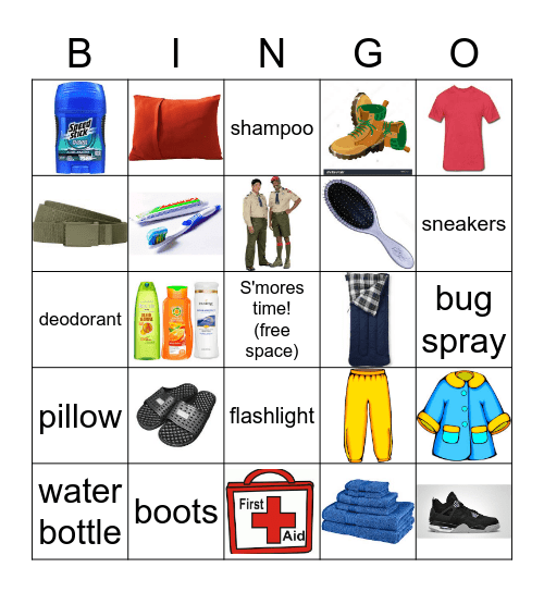 Camping Bingo! Bingo Card