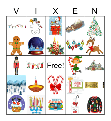 CHRISTMAS IN JULY Bingo Card