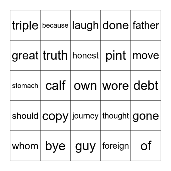 Bingo Card