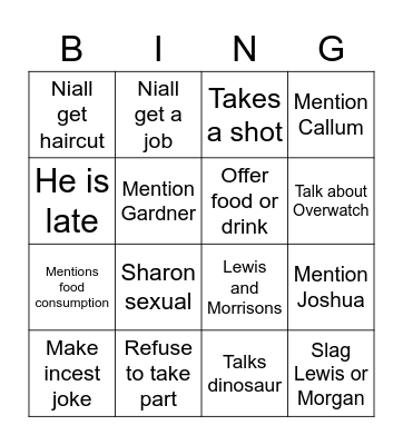 Steven Bingo Card