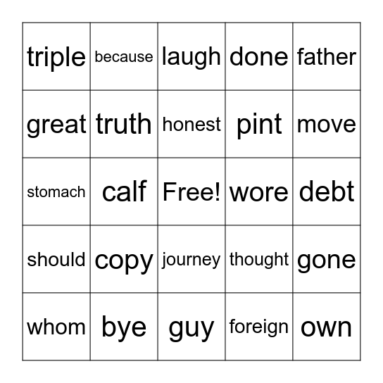 Bingo Card