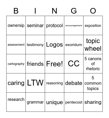 Challenge A Bingo LINGO Bingo Card