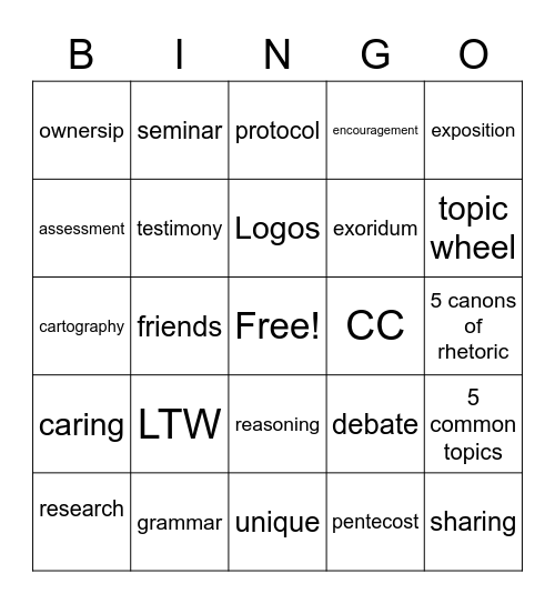 Challenge A Bingo LINGO Bingo Card
