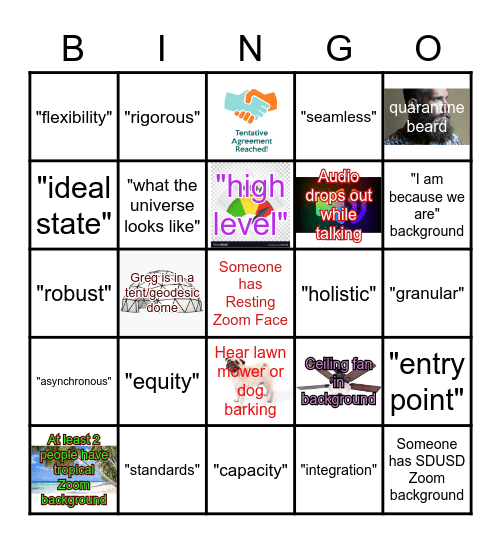 Bargaining BINGO Card