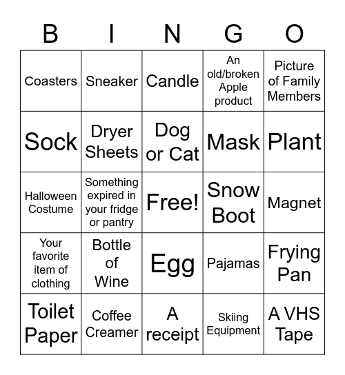 DiGG Happy Hour Bingo! Bingo Card