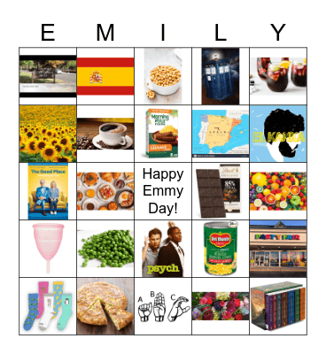Emmy's Birthdayyyy Bingo Card