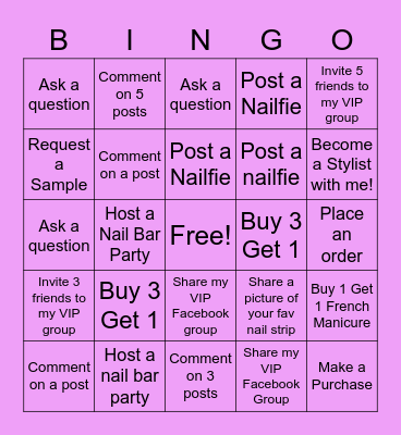 Color Street Bingo Card