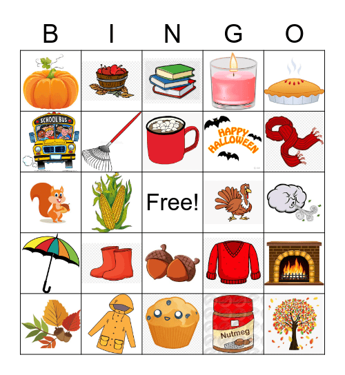 Fall Bingo Card