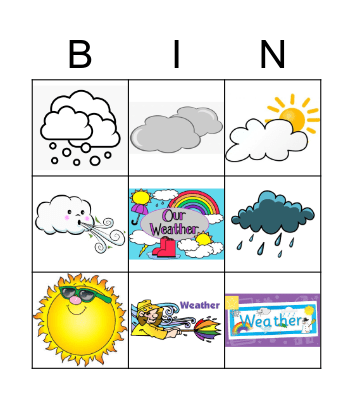 Weather Bingo Card
