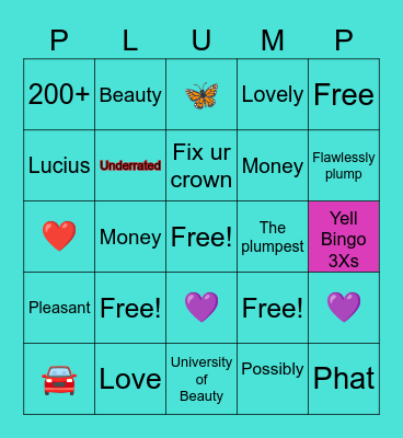 BBW BINGO Card