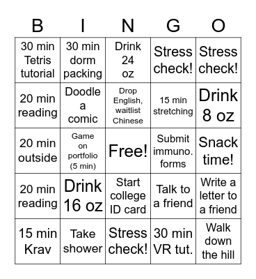 To do! :D Bingo Card