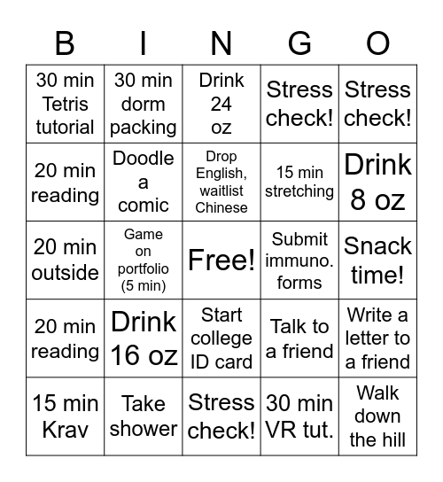 To do! :D Bingo Card