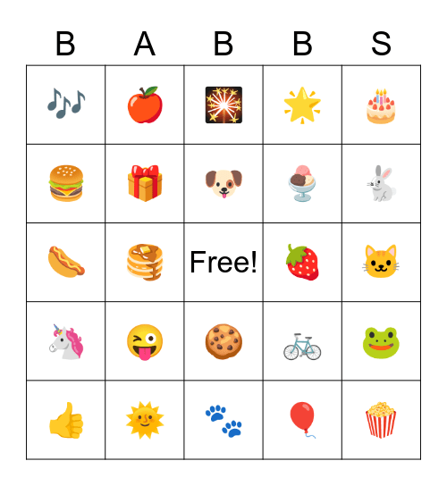 Babbs Bingo Card