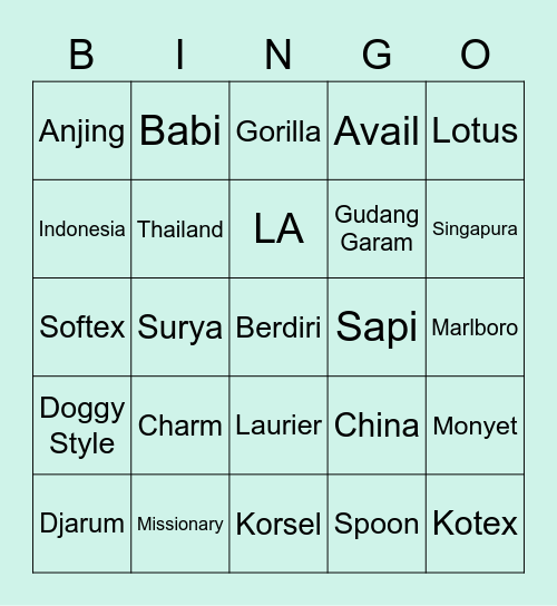 Bingo Miu Bingo Card