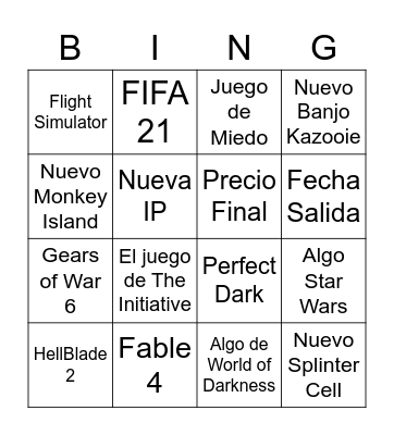 Bingo Full HP - Xbox Series X Edition Bingo Card