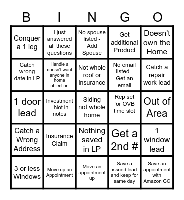 Confirm Bingo Card