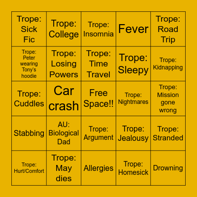 Irondad Bingo Card Bingo Card