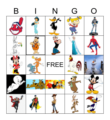 Cartoon Bingo II Bingo Card