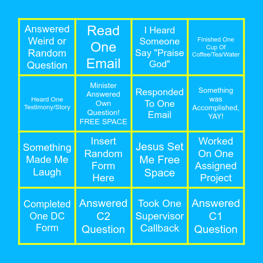 Leader BINGO Card