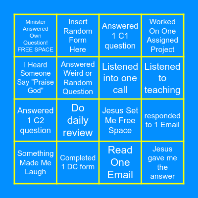 85er BINGO Card