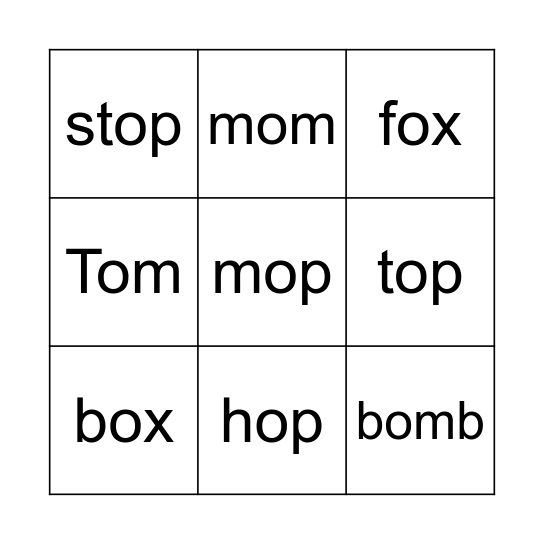 Tic Tac Toe! Bingo Card