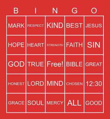 KEEP IT A 100 BINGO Card