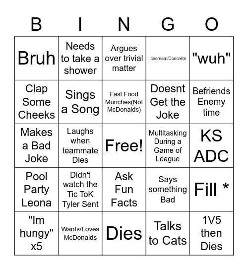 EA p2 Bingo Card