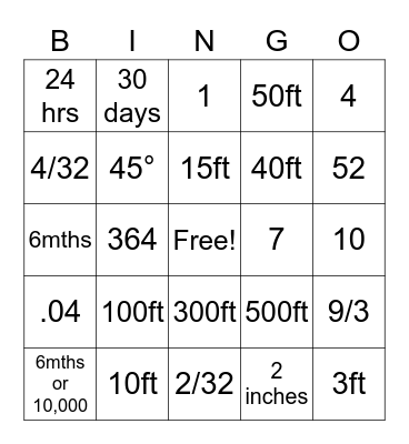 School bus bingo Card