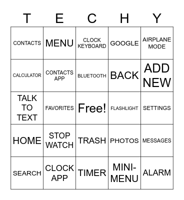 Tech Group BINGO Card