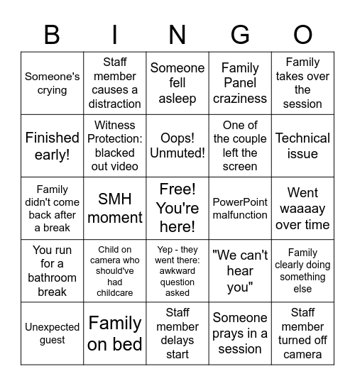 RIL Bingo Card