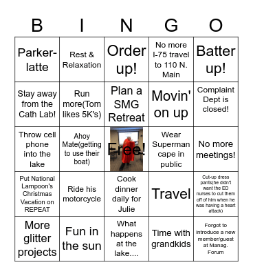 Tom Parker-TOAST & ROAST1 Bingo Card