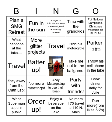 Tom Parker-TOAST & ROAST2 Bingo Card