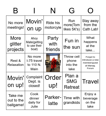 Tom Parker-TOAST & ROAST4 Bingo Card